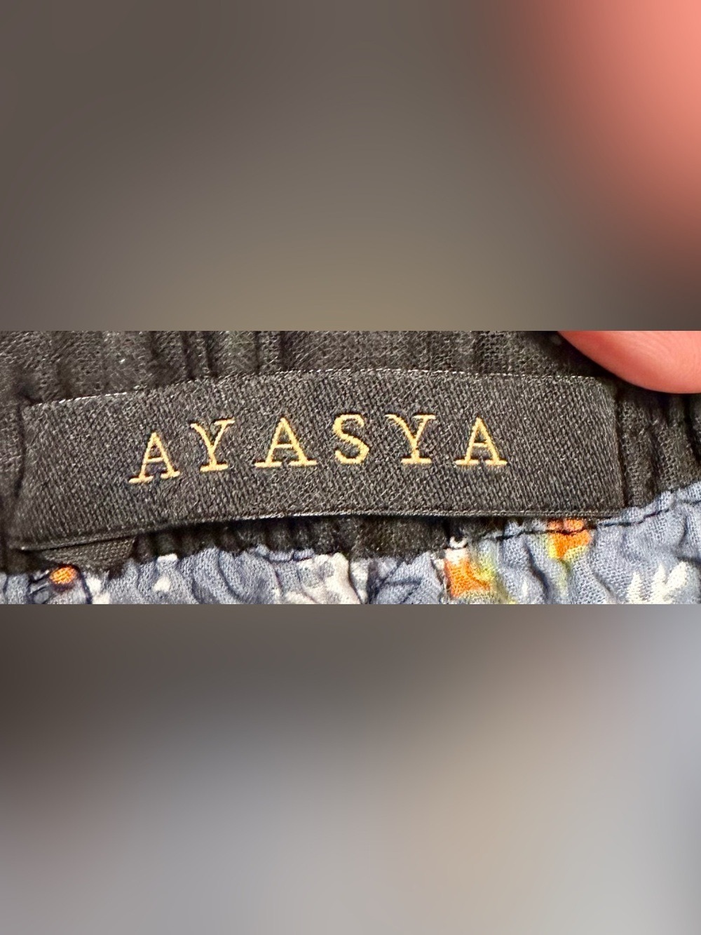 Ayasya Super Fun 70’s Inspired Palazzo Pants with Blue Floral Pattern - Picture 8 of 8